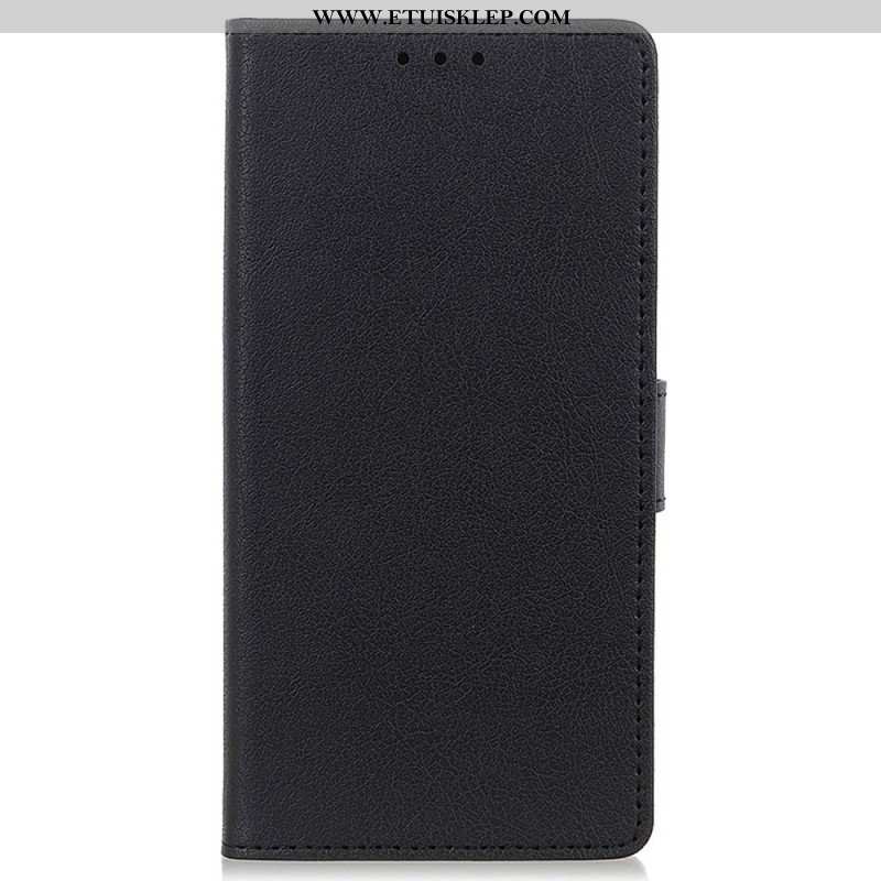 Etui Folio do iPhone 14 Pro Max Klasyczna Sztuczna Skóra